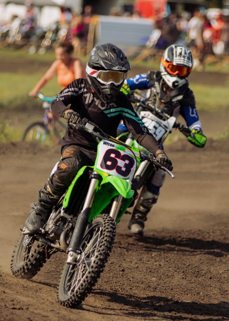 Youth rider on track
